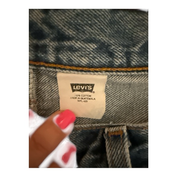 Levi's 501’s Blue Straight Jeans Classic Denim Vintage 40x28 - Picture 5 of 6